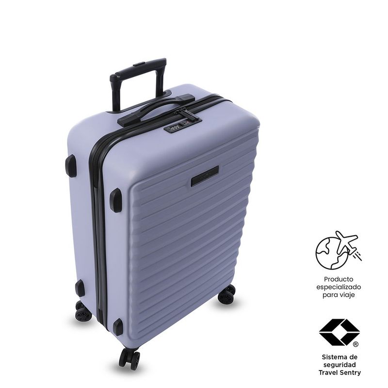 Maleta de Viaje Mediana con Ruedas 360 Helios 2.0 Morada