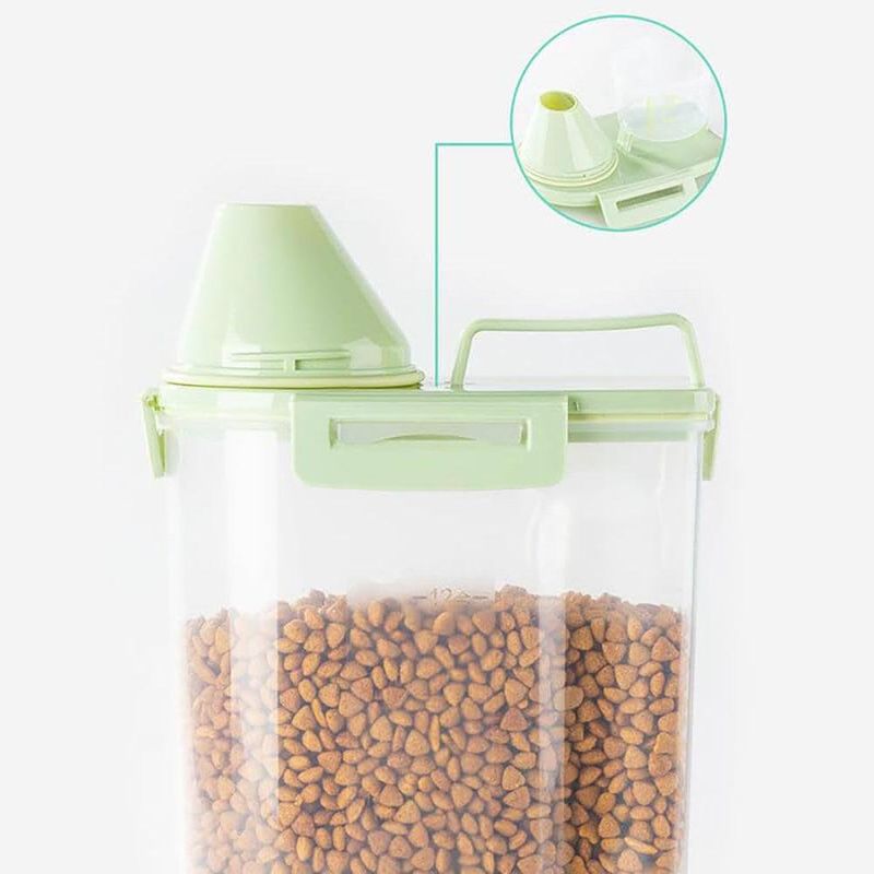 Contenedor Pequeño para Alimento de Mascotas Color Verde