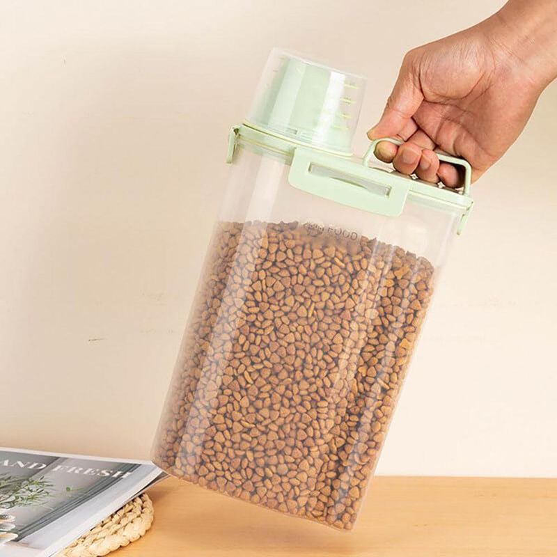 Contenedor Pequeño para Alimento de Mascotas Color Verde