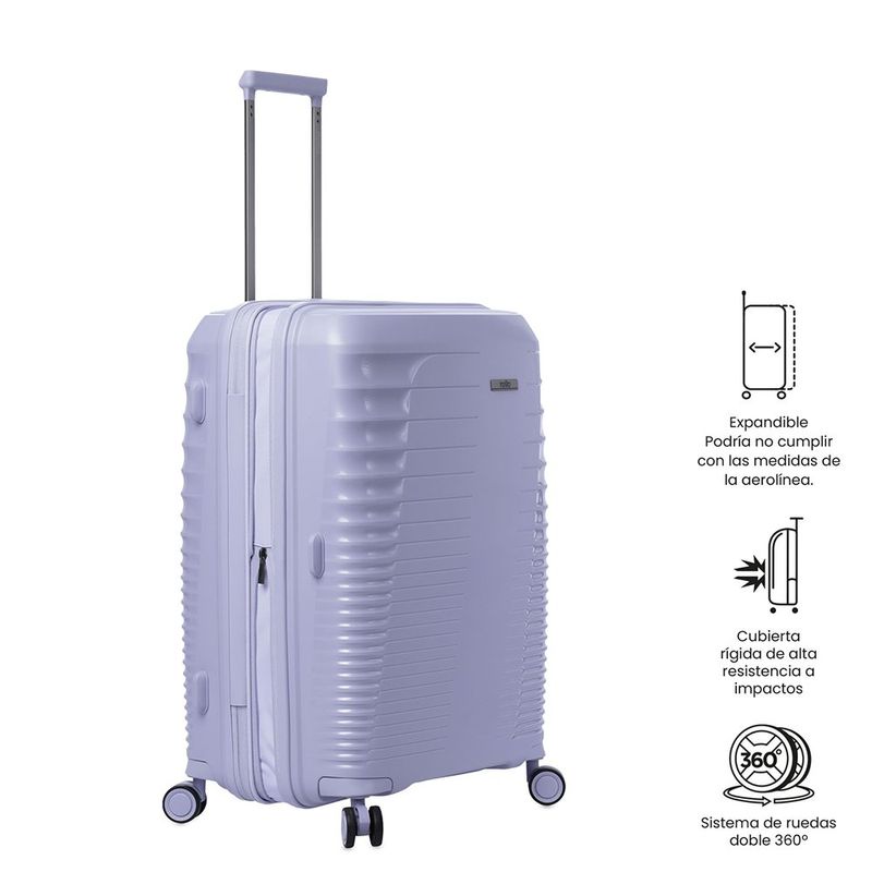 Maleta de Viaje Mediana Ruedas 360 Traveler Negro