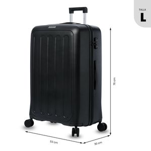 Maleta de Viaje Grande Kaland Ruedas 360 Negro