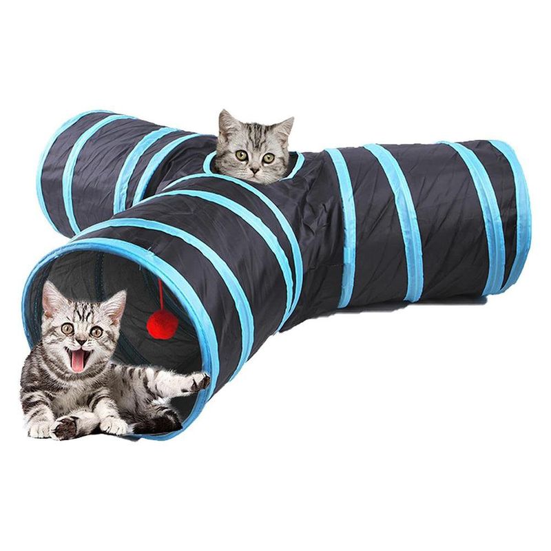 Canal para Gatos Color Negro y Azul