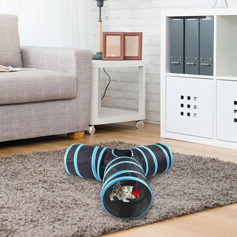 Canal para Gatos Color Negro y Azul