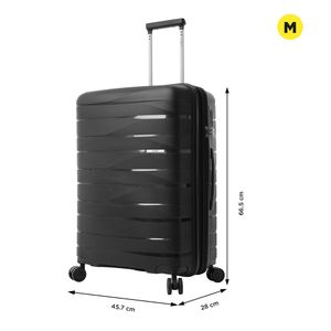 Maleta de Viaje con Ruedas 360 Glide 10 Kg Mediana Negro