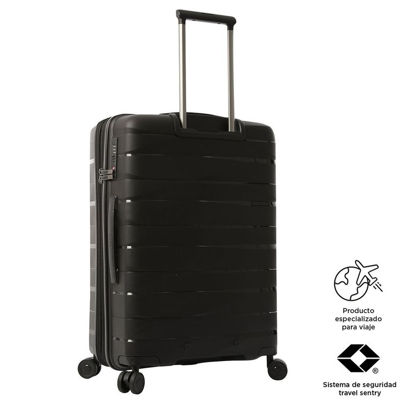 Maleta de Viaje con Ruedas 360 Glide 10 Kg Mediana Negro