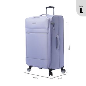 Maleta de Viaje Grande Liviana Ruedas 360 Violeta