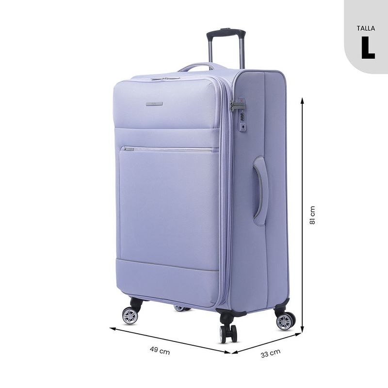 Maleta de Viaje Grande Liviana Ruedas 360 Violeta