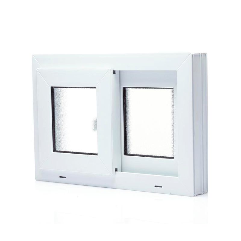 Ventana PVC S80 Corrediza Nevada de 60 x 40 cm