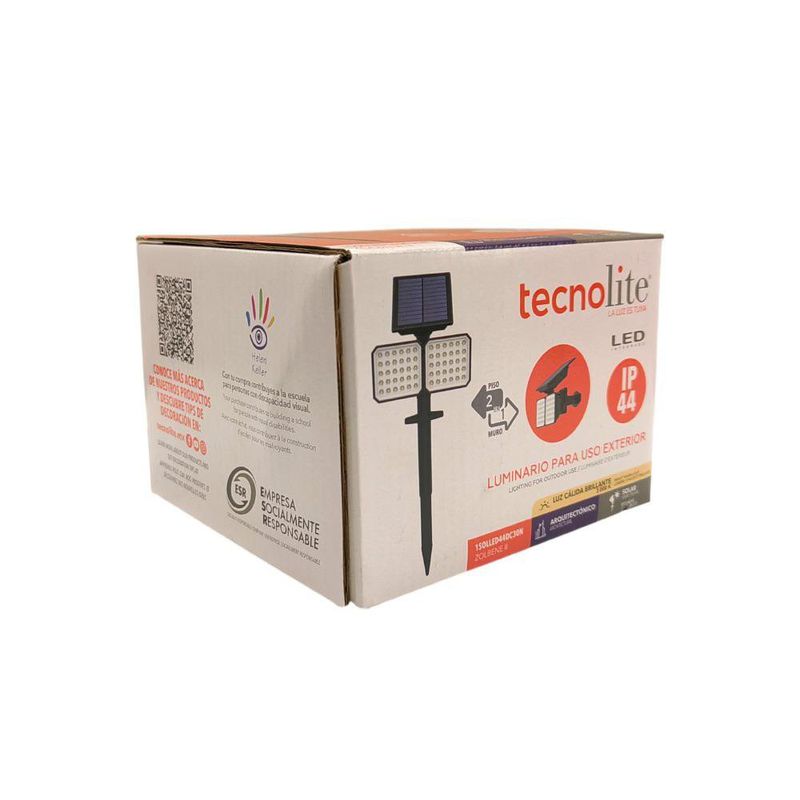 Estaca Solar LED para Exterior de 1.6 W Luz Cálida