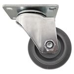 Rodo de Hule Gris Giratorio con Base Metálica de 3 Plg