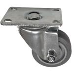 Rodo de Hule Gris Giratorio con Base Metálica de 3 Plg