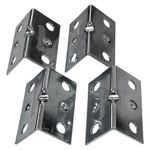 Esquinero Unión Galvanizado de 1 1/2 x 0.75 Plg de 4 Piezas