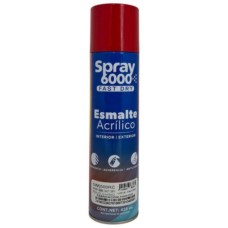 Spray 6000 Fast Dry Color Rojo Chino