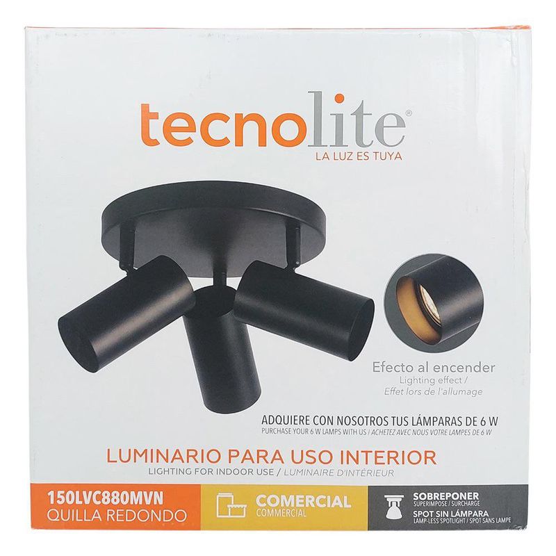 Lámpara Spot 3 Luces para Interior con Base GU10 de 150 W