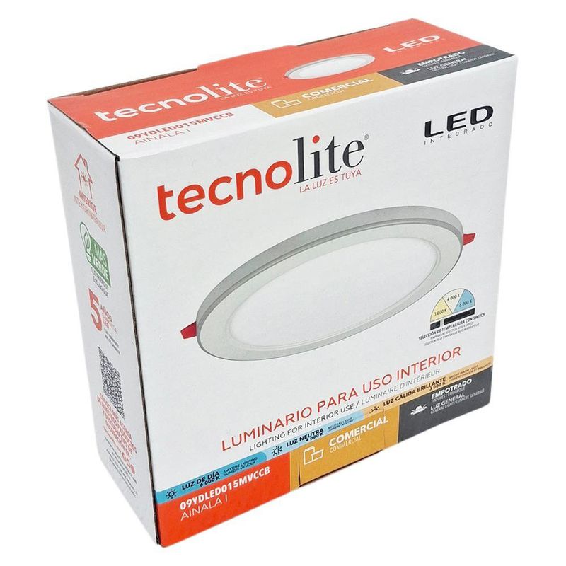 Lámpara Circular Empotrable LED para Interior de 6W CCT