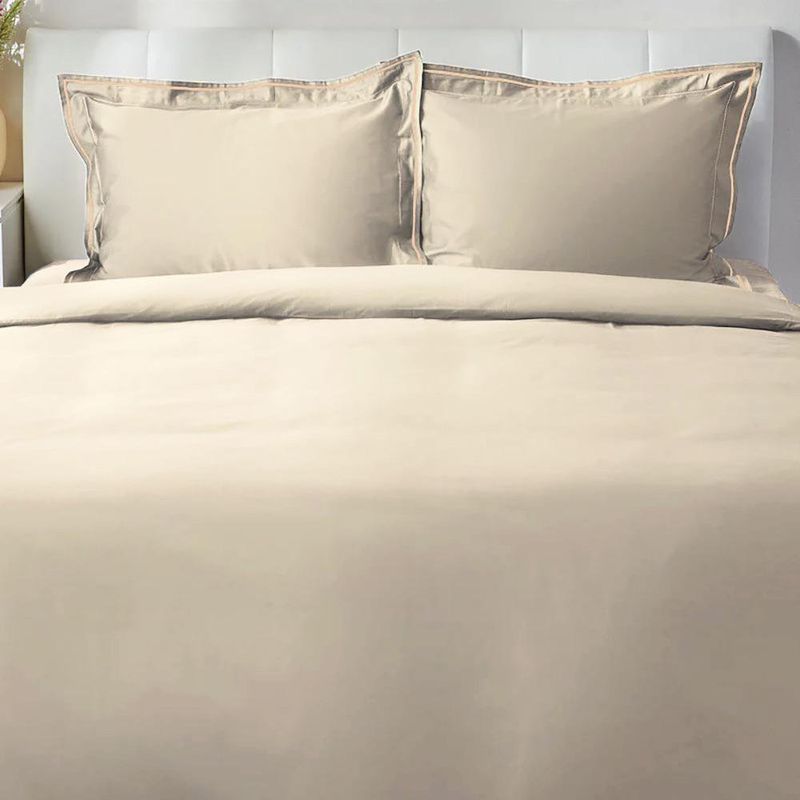 Duvet Beige 300 Hilos Acabado Satén King