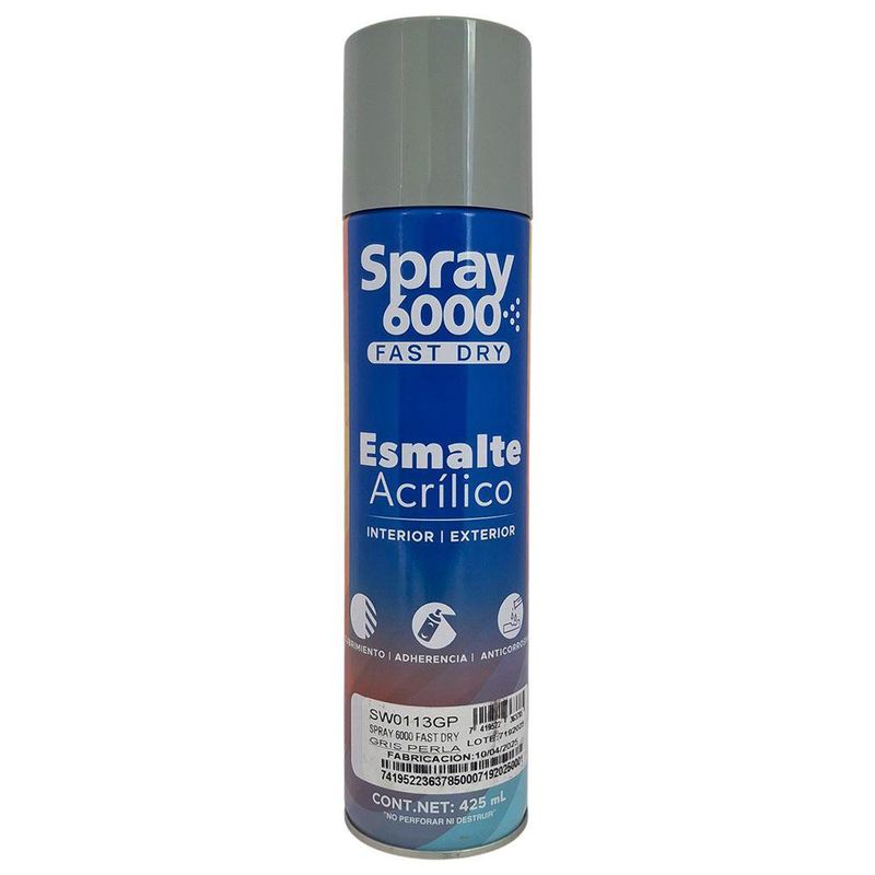 Spray 6000 Fast Dry Color Gris Perla