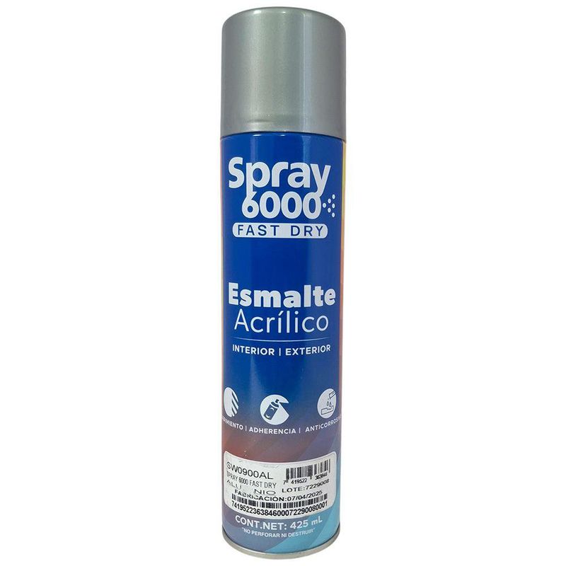 Spray 6000 Fast Dry Color Aluminio