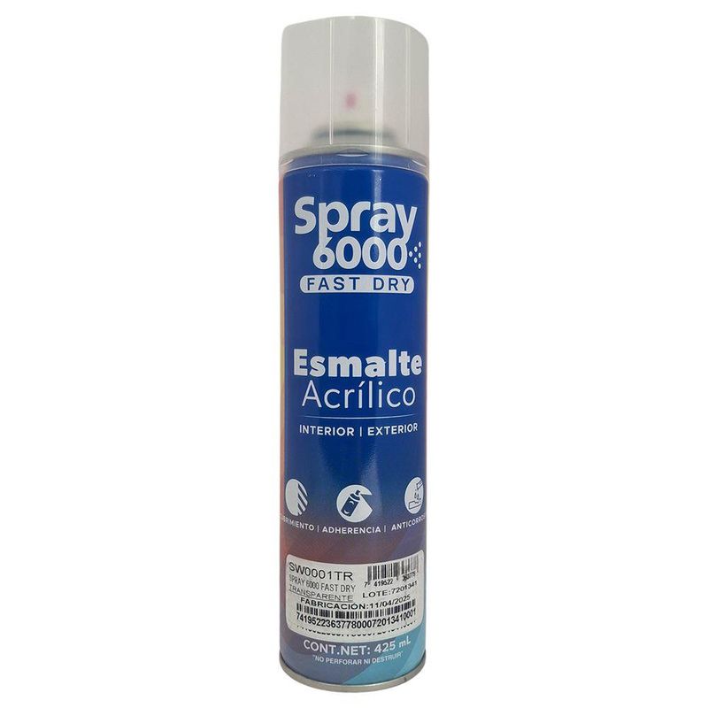 Spray 6000 Fast Dry Color Transparente
