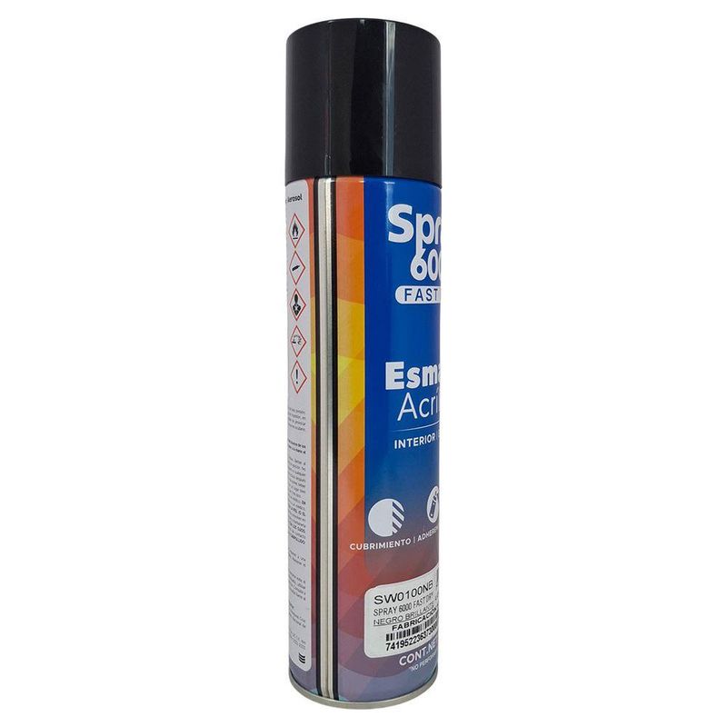 Spray 6000 Fast Dry Color Negro Brillante