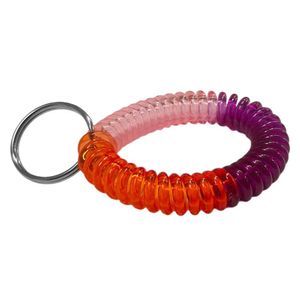 Llavero Pulsera Espiral Multicolor de Plástico Flexible