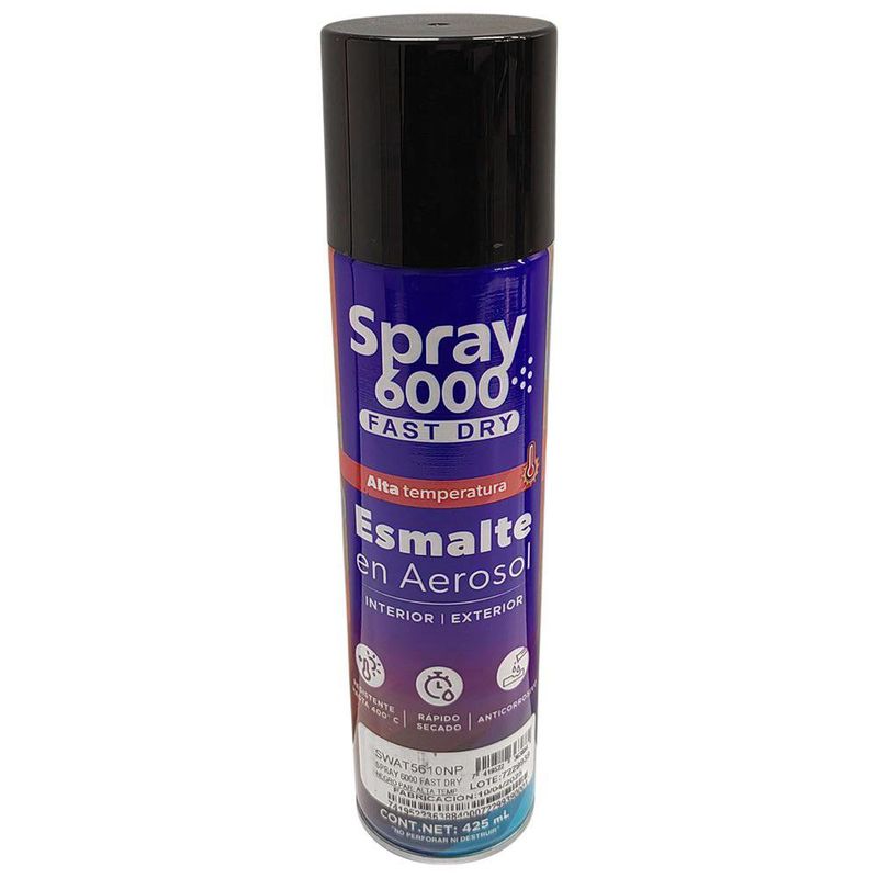 Spray 6000 Fast Dry para Alta Temperatura Color Negro Pardo