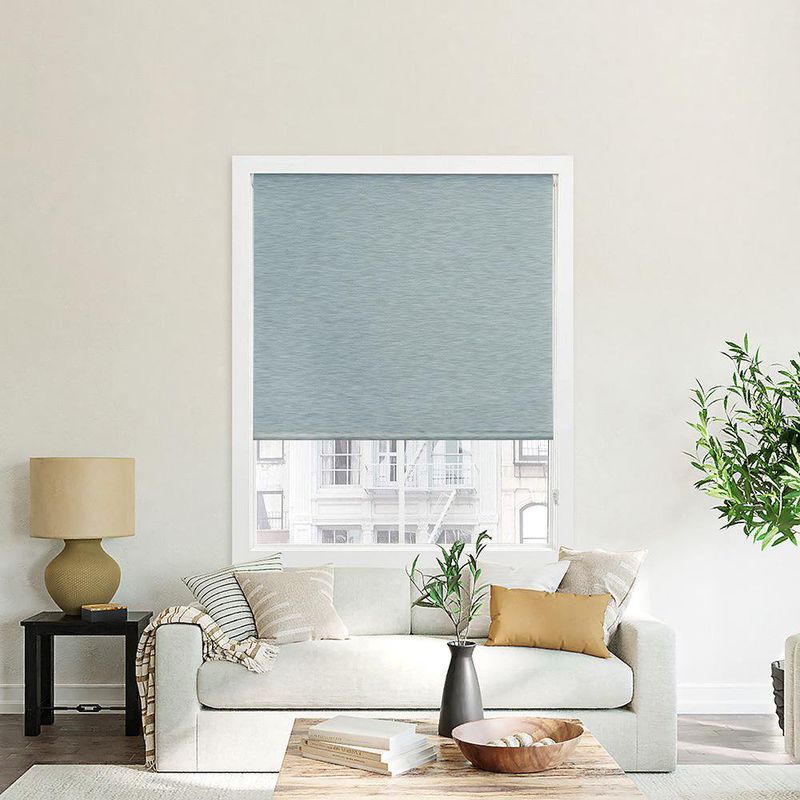 Cortina Enrollable BO Motorizada Color Gris Claro de 150 x 240 cm