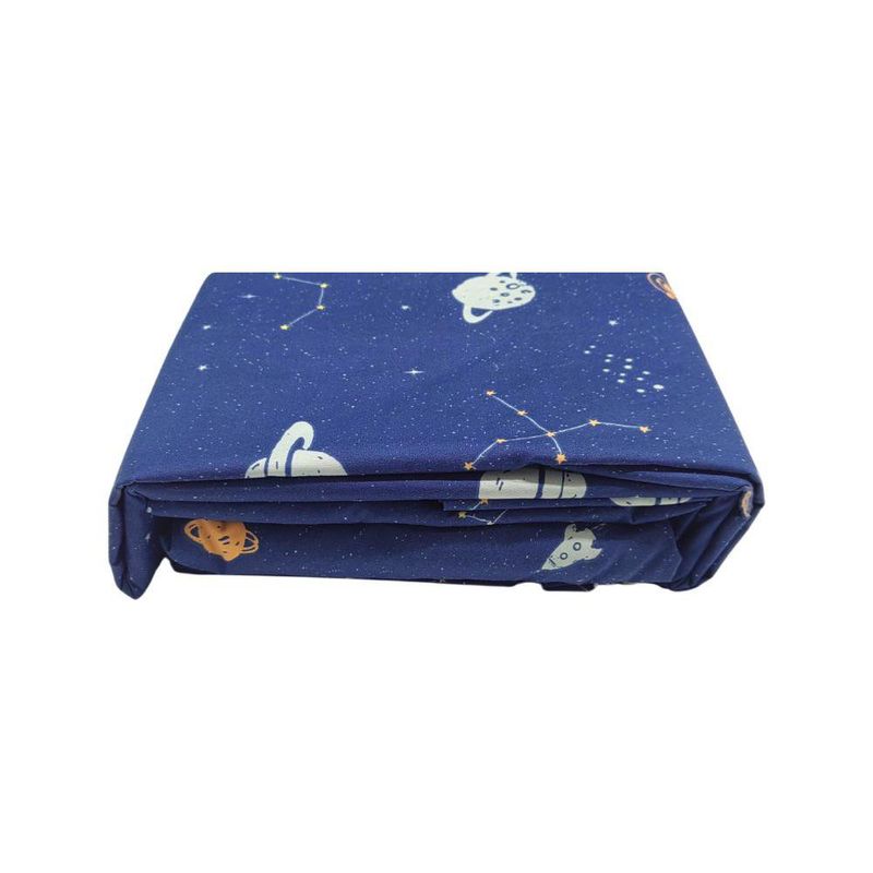 Set de Sábanas 3 Piezas Tamaño Imperial Diseño Espacio Color Azul