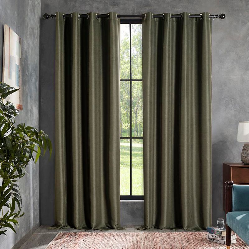 Cortina BO Grindle Color Verde de 140 x 240 Cm