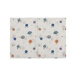 Set de Sábanas 4 Piezas Tamaño Full Queen Diseño Planetas Color Blanco