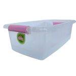 Caja Plástica de 12 L Color Lila y Rosado