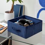 Caja Plegable de Pana Azul 31 x 14 Cm