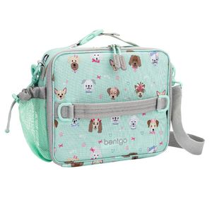 Lonchera Escolar Bentgo Estampado de Perritos Color Aqua