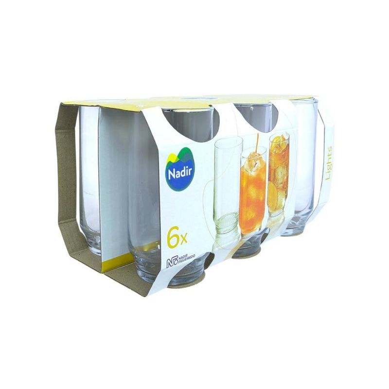 Set de 6 Vasos de Vidrio Lights 14 Oz