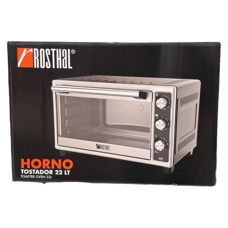 Horno Tostador 22 L de Acero Inoxidable