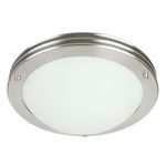 Plafón de Techo LED Base E27 Redondo Acabado Satín Perlado