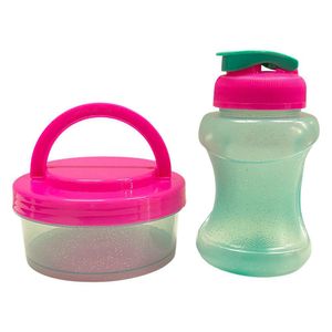 Set de Recipiente Redondo de 24 oz con Asa y Pachón Multicolor