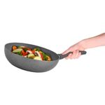 Sartén Wok Stone Full Inducción de 28 cm Color Gris