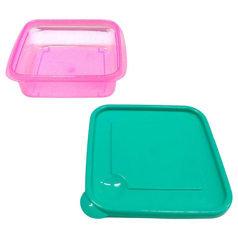 Set Plato Cuadrado de 3.5 tz con Cubiertos y Pachón Multicolor