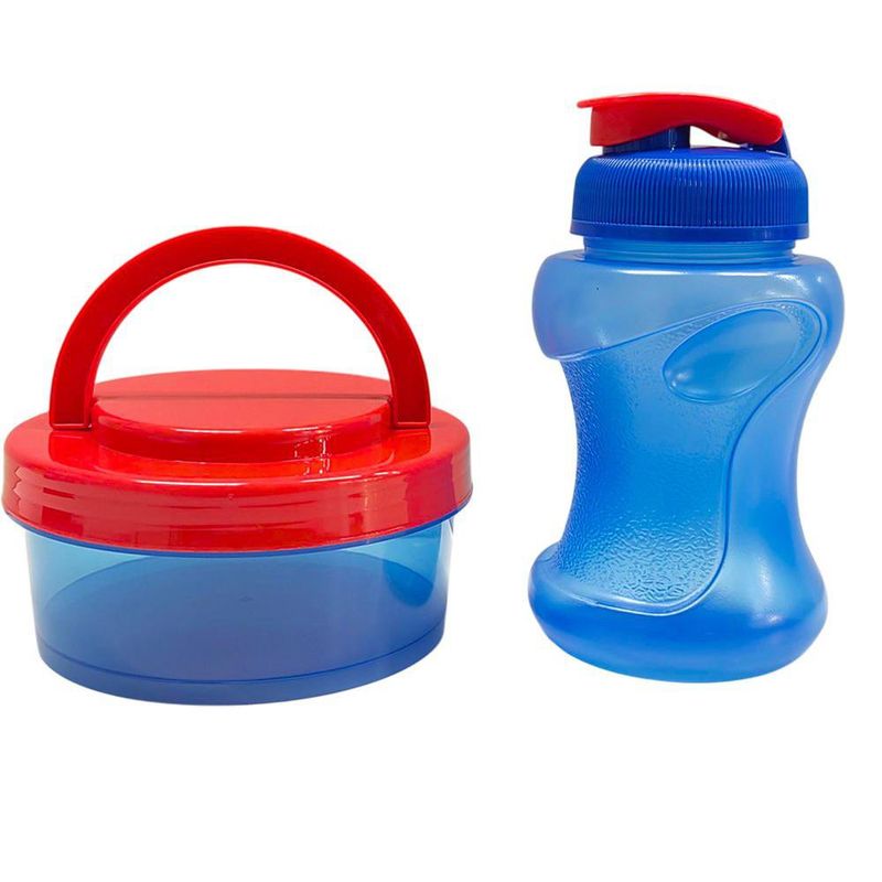 Set de Recipiente Redondo de 24 oz con Asa y Pachón Multicolor