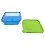 Set Plato Cuadrado de 3.5 tz con Cubiertos y Pachón Multicolor