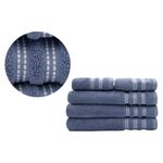 Toalla de Manos Chicago Color Azul con líneas Blancas