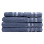 Toalla de Manos Chicago Color Azul con líneas Blancas