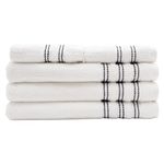 Toalla de Baño Chicago Color Blanco con líneas Charcoal