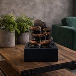 Fuente Decorativa Cascada con Luz de Mesa Multinivel