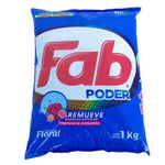 Detergente en Polvo Fab Poder Aroma Paraíso Floral de 1 kg