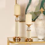 Portavela Dorado con Diseño Elegante