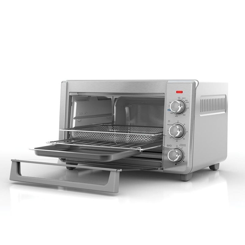Horno Tostador con Freidora de Aire Black+Decker de 21.8 L Color Plateado