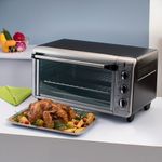 Horno Tostador Extra Ancho Black+Decker de 1500 W Color Plateado