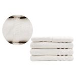 Toalla de Baño Chicago Color Blanco con líneas Beige